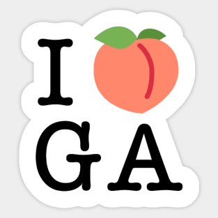 I Peach Georgia Sticker